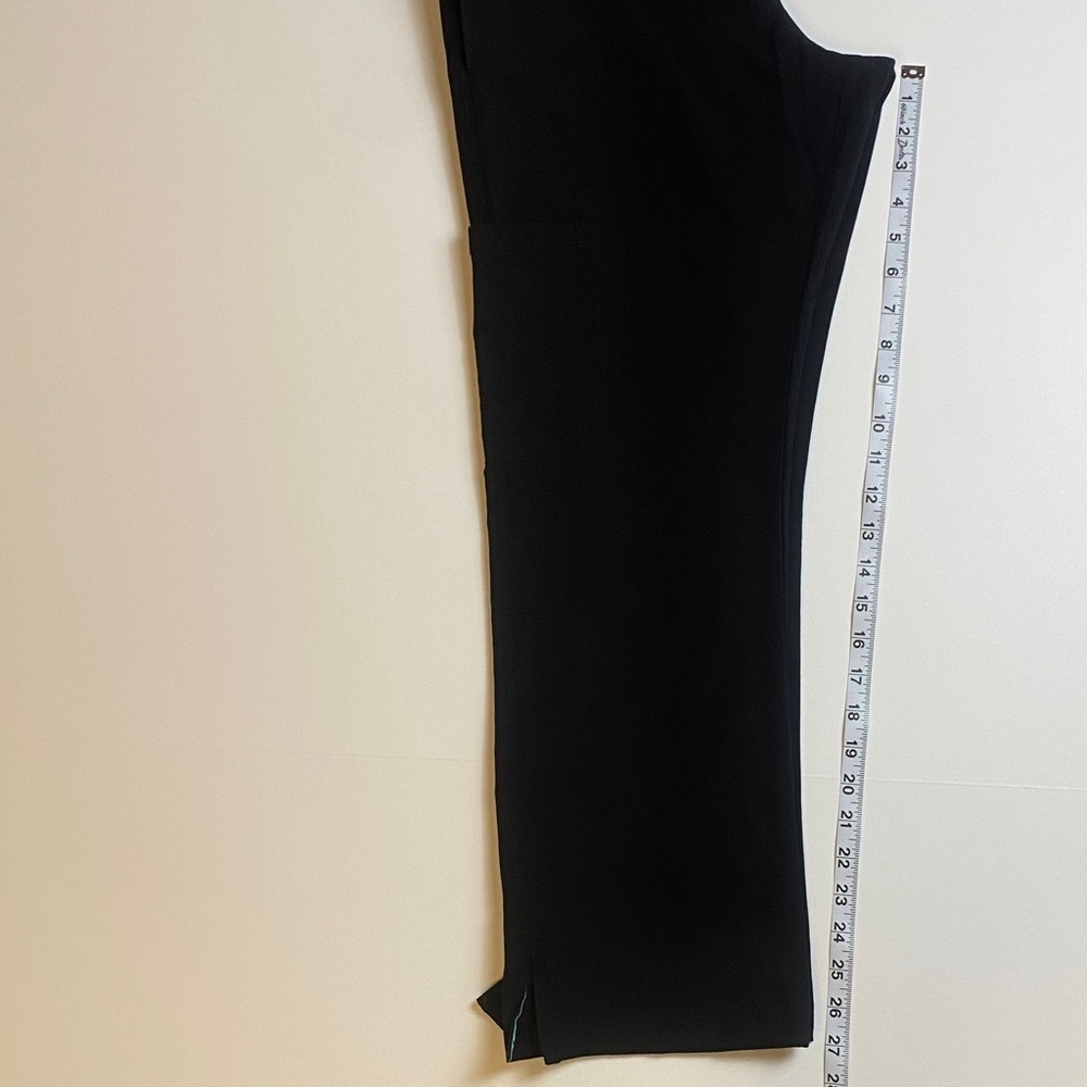 Med Couture Black Pants with Teal Accent 4 pockets Size small scrub pants - Picture 5 of 7